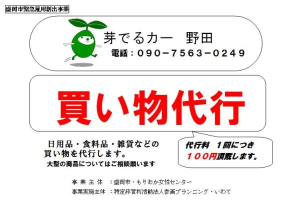 [参考]買い物代行　野田のチラシ